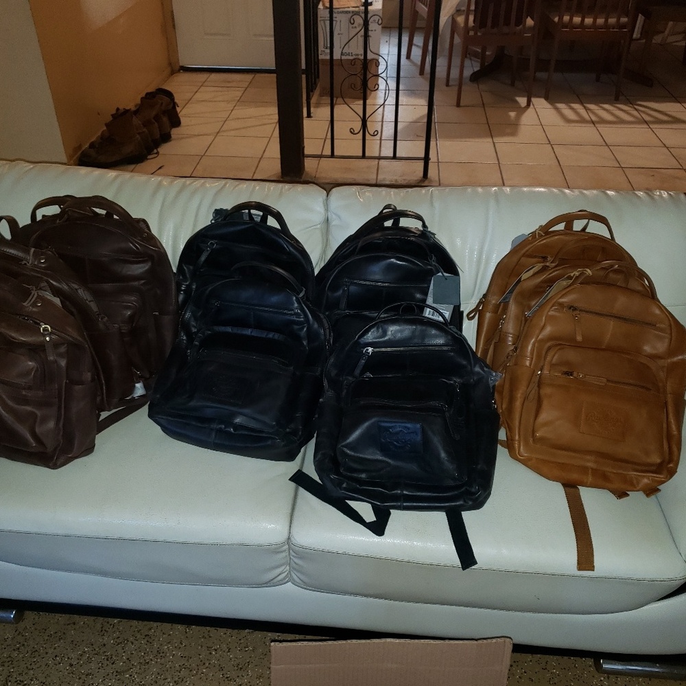 Leather backpacks